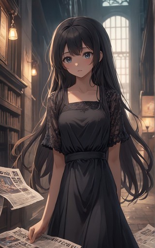 好看长发黑色裙子女孩动漫美女壁纸 (5).jpg