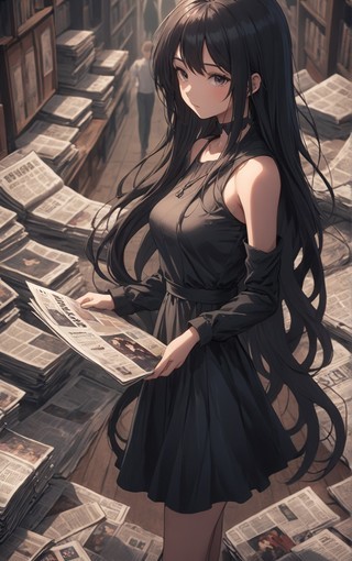 好看长发黑色裙子女孩动漫美女壁纸 (3).jpg